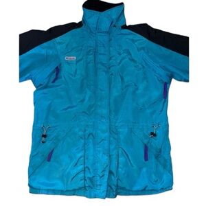 Vintage Columbia double whammy Teal and Purple Jacket